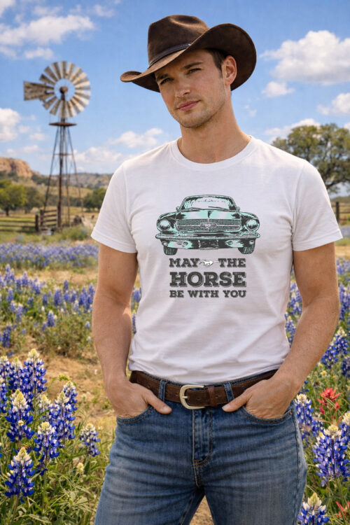 May the Horse Be With You, Mustang, Amerika, T-shirtfountain.nl, Country