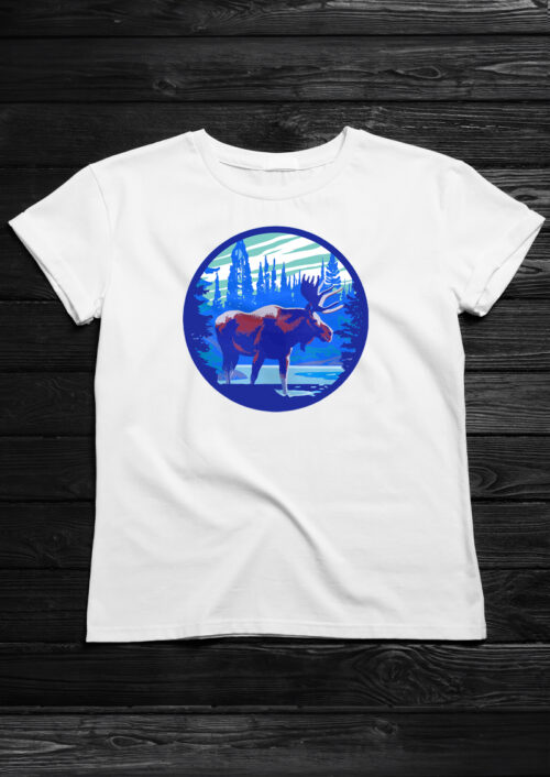 Kobalt Moose, T-shirtfountain.nl