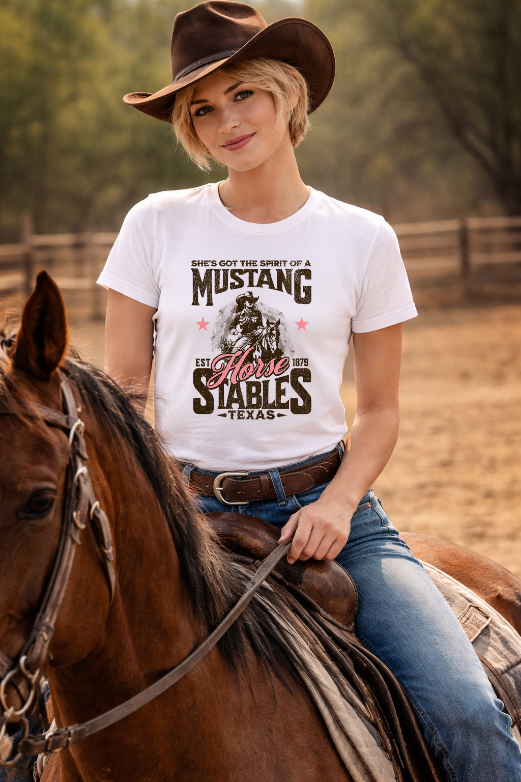 Spirit of a Mustang, T-shirtfountain.nl, Rodeo, Western Riding