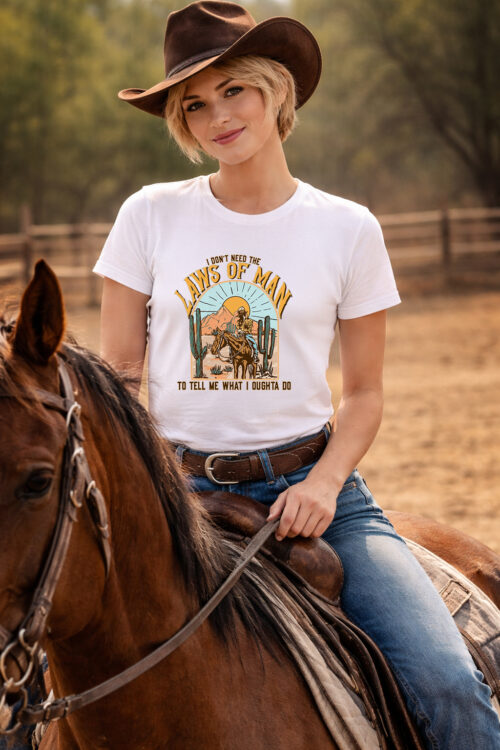 Laws of Man, T-shirtfountain.nl, Cowboy, Cowgirl, Quotes