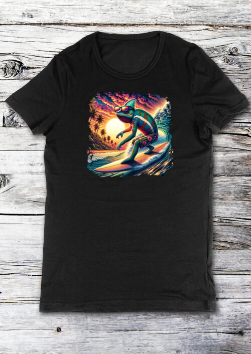 Chameleon surfdude, T-shirtfountain.nl