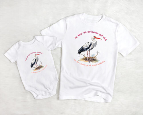 Ik heb de ooievaar gebeld, T-shirtfountain.nl, kindercollectie