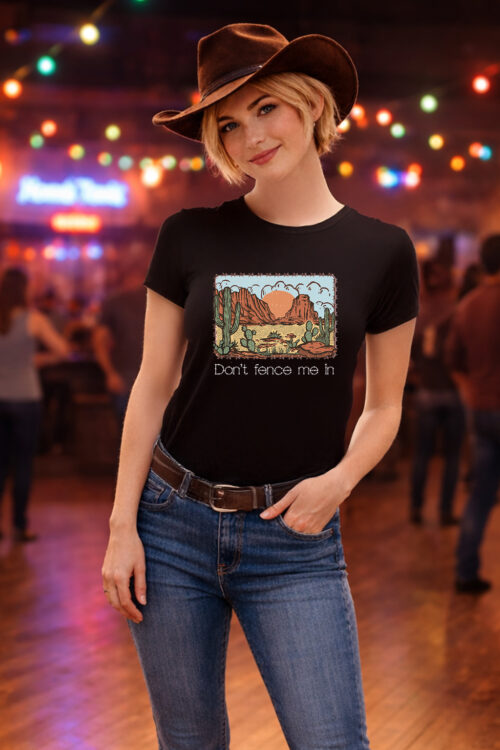 Don't Fence Me In, T-shirtfountain.nl, Cowboy, Cowgirl