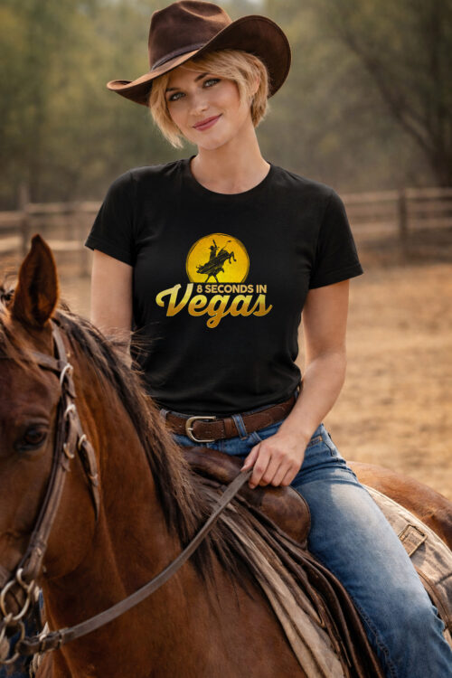 8 seconds in Vegas, T-shirtfountain.nl, Rodeo, Western Riding