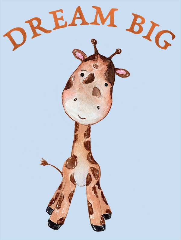 dream big dusty blue