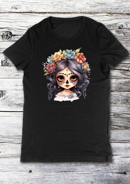 Dia de los Muertos Girl, halloween, T-shirtfountain