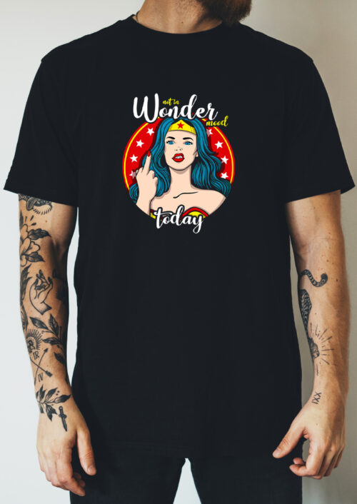 Not in wondermood, marvel, wonder woman, t-shirtfountain
