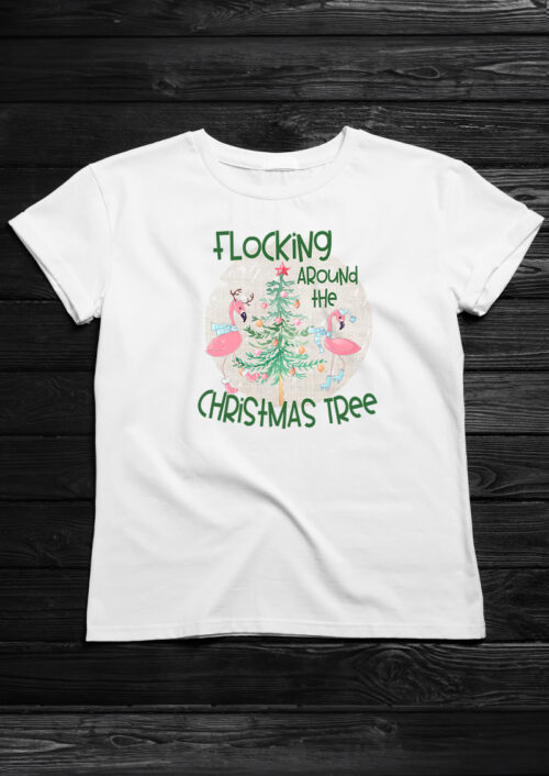 Flocking around the Christmas Tree, T-shirtfountain.nl, t-shirts bedrukken, kerst