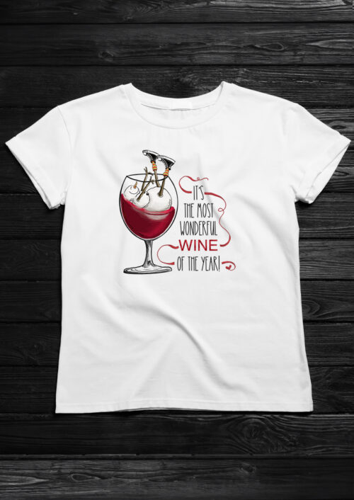 It's the most wonderful wine, T-shirtfountain.nl, t-shirts bedrukken, kerst