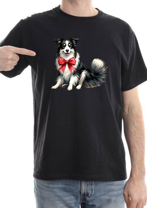 christmas border collie, t-shirtfountain.nl, t-shirtbedrukken, kerst