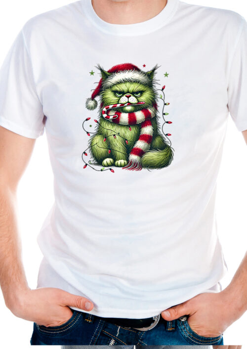 Christmas Grinch Cat, t-shirtfountain.nl, t-shirtbedrukken, kerst