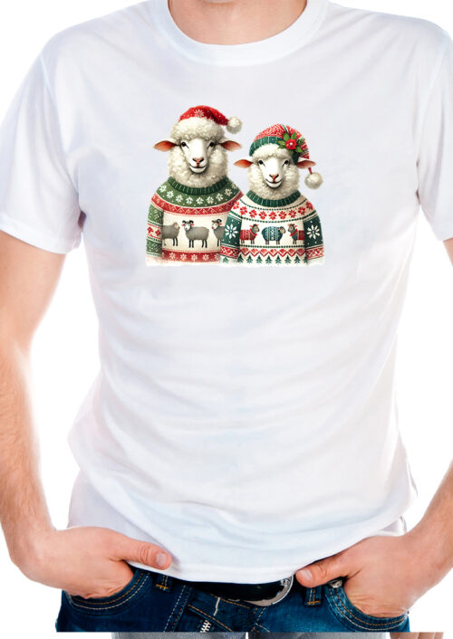 Christmas Sheep with sweaters, t-shirtfountain.nl, t-shirtbedrukken, kerst