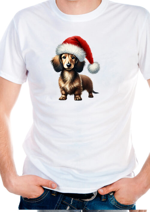 Christmas Teckel, t-shirtfountain.nl, t-shirtbedrukken, kerst