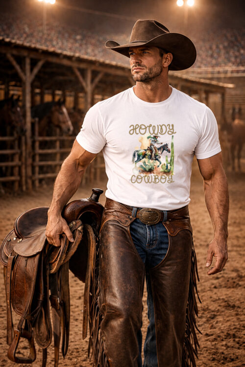 Howdy Cowboy, T-shirtfountain, Cowboy, Country, Country Music
