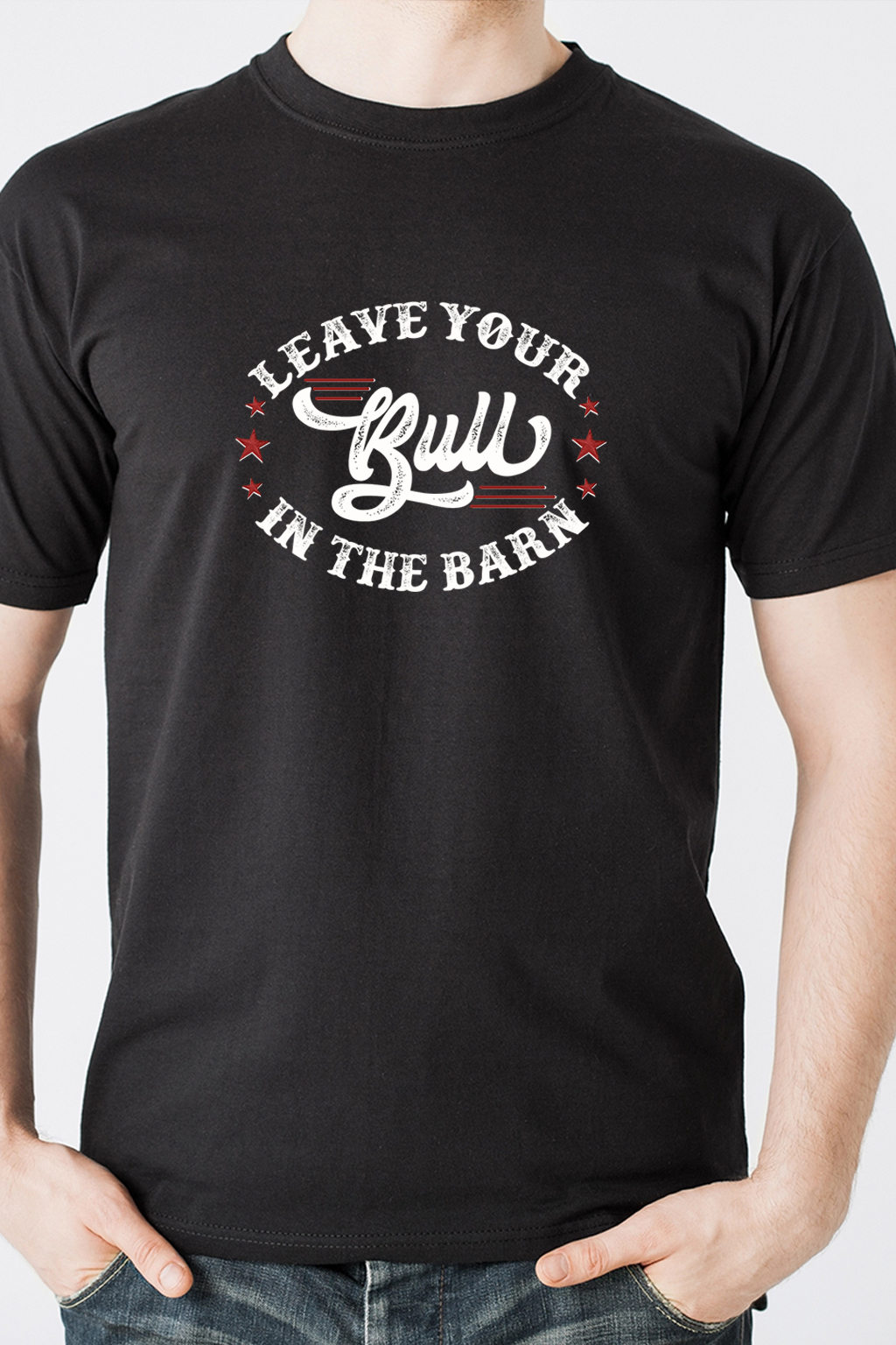 Leave your bull at the barn, T-shirtfountain.nl, Cowboy, Cowgirl