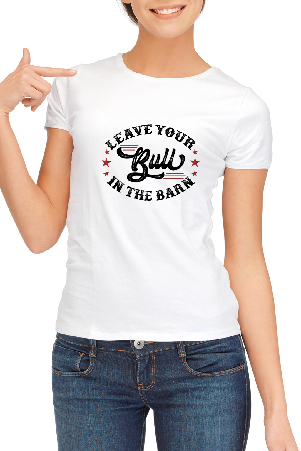 Leave your bull at the barn, T-shirtfountain.nl, Cowboy, Cowgirl