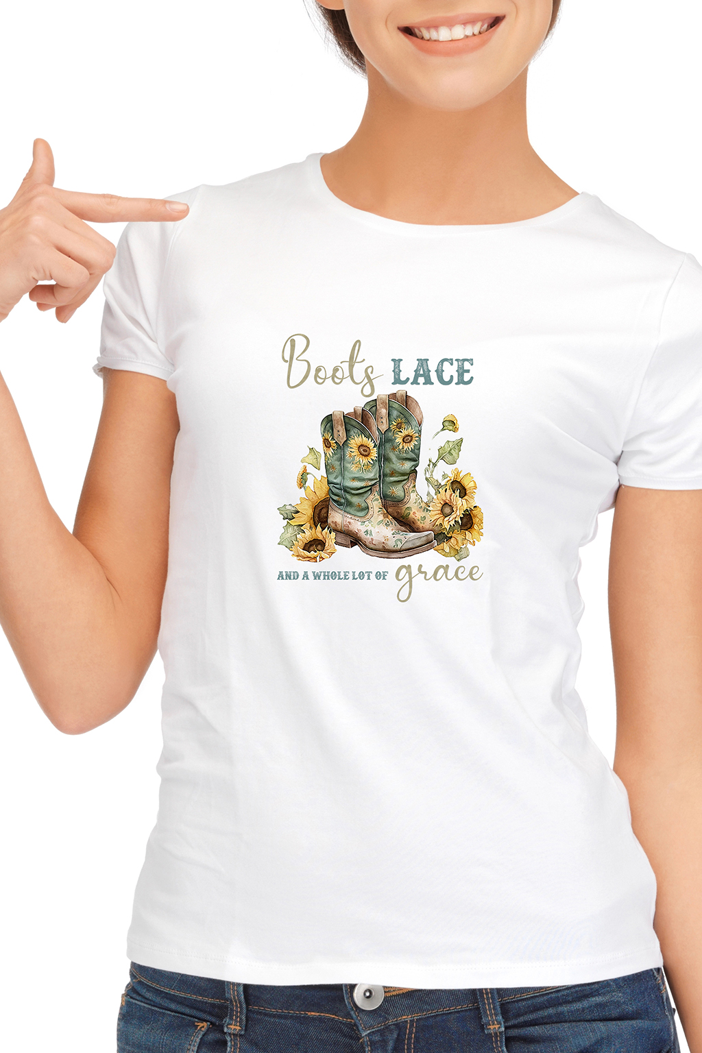 Boots and Lace, T-shirtfountain, Cowgirl, Country, Country Music