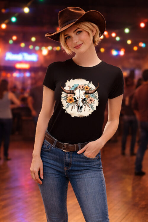Buffalo Skull, Native American, country music, Western, rodeo, T-shirtfountain.nl, Cowboy, Cowgirl, Quotes